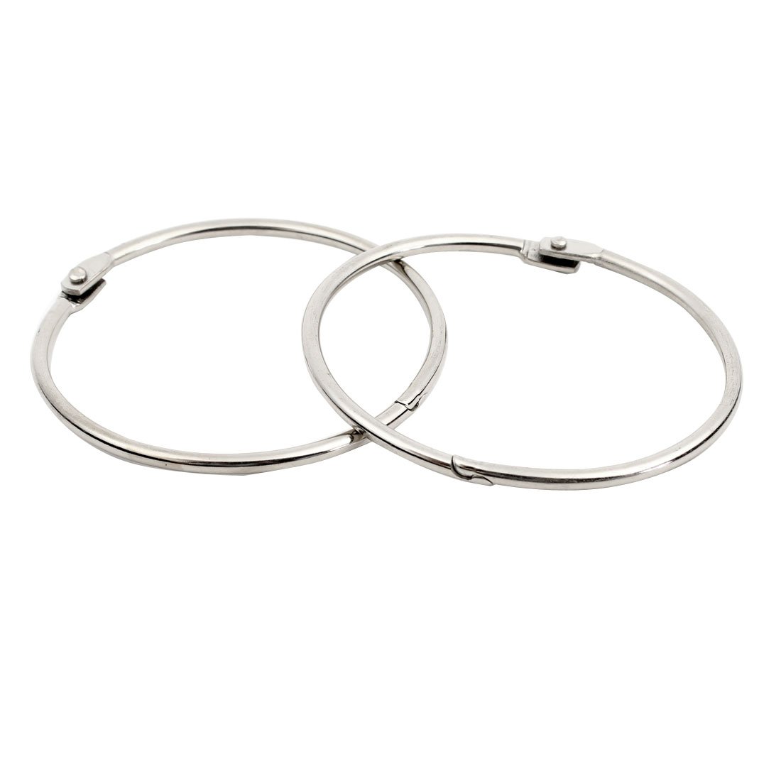 Sourcingmap 3-Inch Diameter Scrapbooking Book Binder Rings - Silver (Pack of 2)