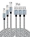 Tchange LLL32 Hui-46 E-Powind Lightning Cable With Ultra-Compact Connector Charging Cable Cord For IPhone 7/7 Plus/6/6 Plus/6S/6S Plus/5/SE, IPad, IPod On Latest IOS 10, Grey White