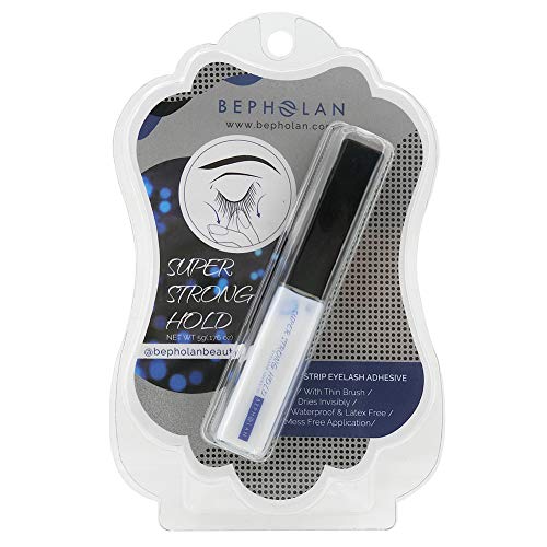 BEPHOLAN Professional Eyelash Glue | Latex Free | Strong Hold for False Eyelashes | Eyelash Adhesive | Safe on Skin | Suitable for Sensitive Eyes | White 176 oz
