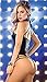 CHYEA Sexy Lingerie Women Lingerie Sexy Underwear Teddy Deep V Bodysuit Ceinture Fun Pajamas Bodysuit Outfits Nightgown Lether Star Model-Free Size, Black