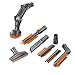 VonHaus Universal Vacuum Cleaner Attachments/Accessories for 32mm (1 1/4 inch) & 35mm (1 3/8 inch) Standard Hose - 8 Pc Crevice Upholstery Brush Tool Cleaning Kit