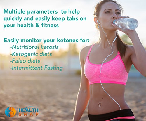 HealthSnap 10-Parameter Urinalysis Test Strips - Quick and Easy Testing for Ketone, pH, Glucose and More in Urine – Perfect for Those on a Low Carb, Paleo, or Ketogenic Diet - 100 Strips