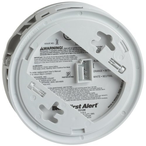 First Alert 7010B Smoke Alarm With Photoelectric Sensor & Battery Backup - 12 Pack