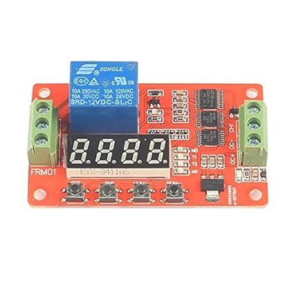 LeaningTech Newer Version 12V Relay Cycle Timer Module - Programmable with Customized Settings (Increased to 18 Modes)