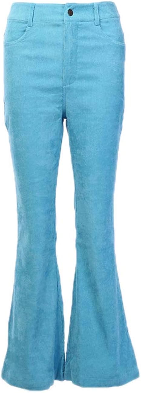 Pantalones De Pana Para Mujer – Cintura Alta, Pierna Recta, Doble Botón, Elásticos En Cintura, Ideales Para Looks Casuales Y Vintage