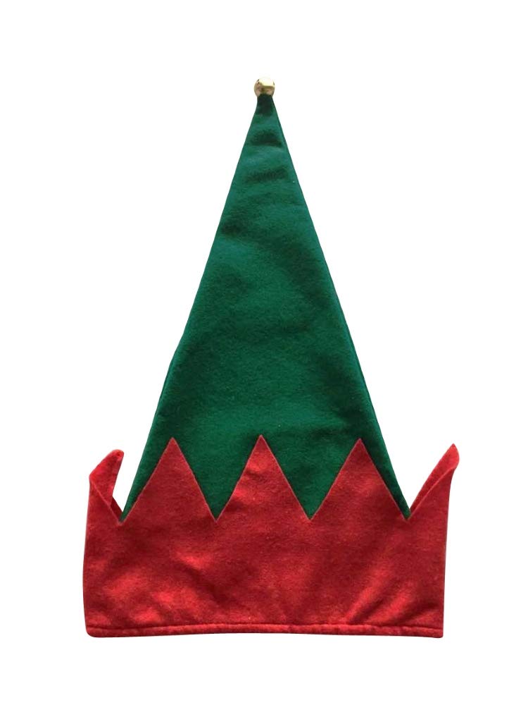 Toyland® Pack of 4 Red And Green Felt Christmas Elf Hat With Jingle Bell