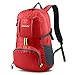 Gonex Foldable Backpack, 35L Handy Lightweight Shoulder Bag, Packable Daypack for Outdoor Cycling Hiking (Red)