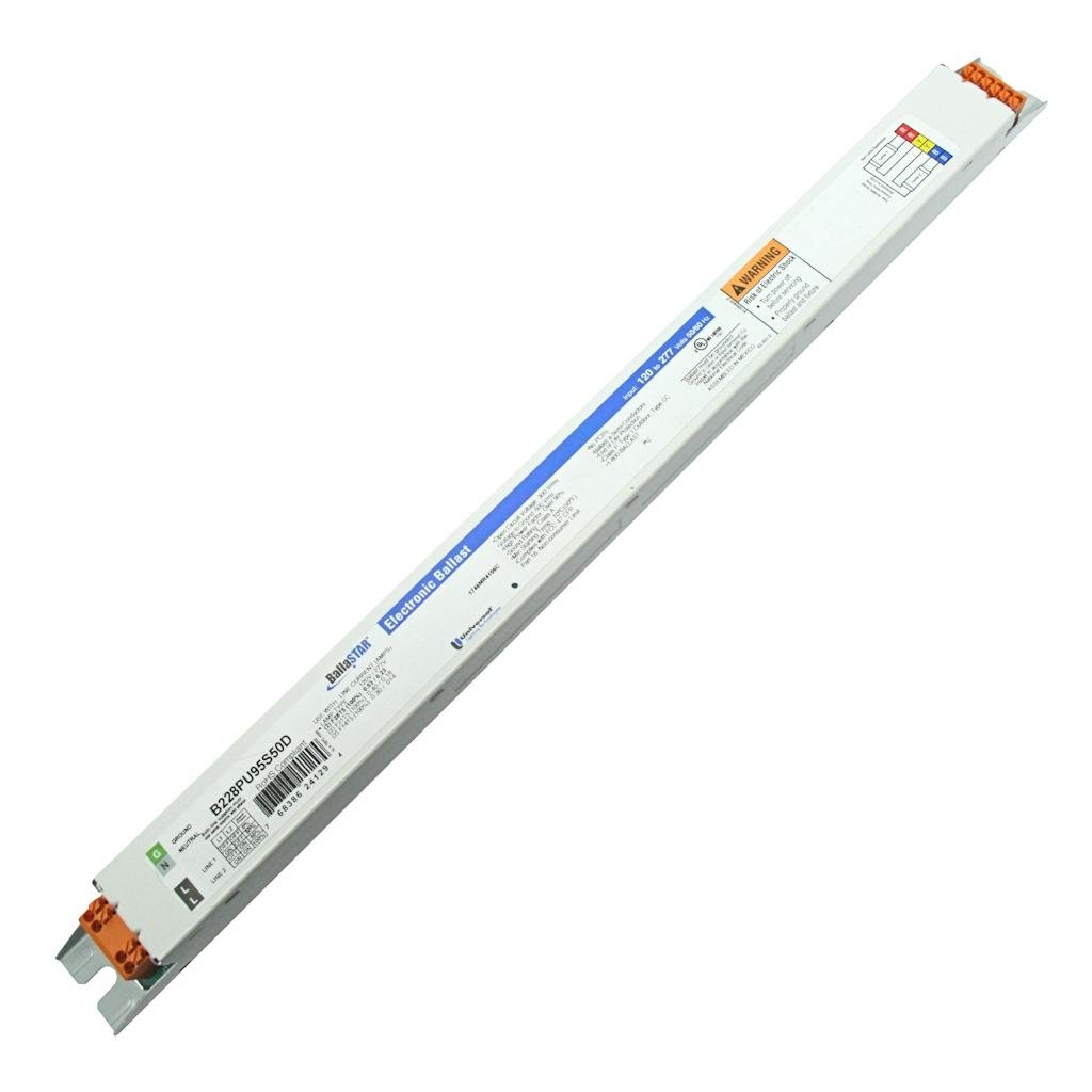Universal B228PU95S50D Fluorescent Dimming Ballast, 2Lamp, F28T5, 28W