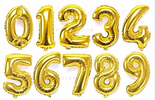 32 inches Gold Silver Number Foil Balloons Digit air Ballons Birthday Party Wedding Decor Air Baloons Event Party Supplies