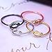 Oxford Diamond Co .925 Sterling Silver Plain Heart Knot Ring Sizes 3-12 (Three Colors) (rose-gold-flashed-silver, 7)