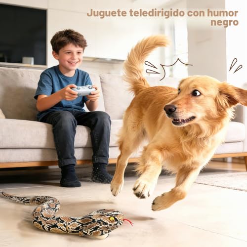 HILKKET Remote Control Snake Python 64 cm Electric Snake for Land and Water 5 km/h, Waterproof Pool Toy, Water Toy for Children