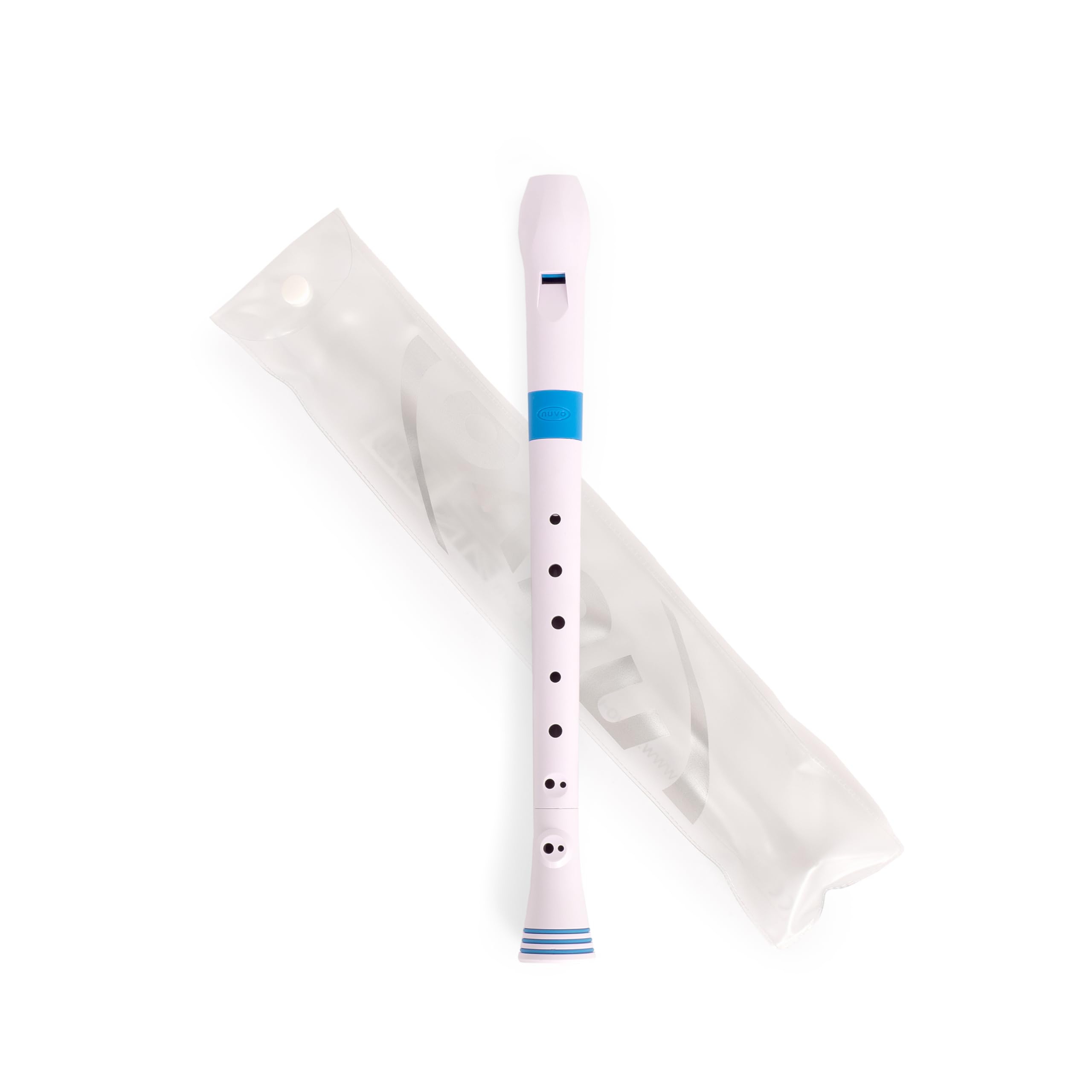 Nuvo N310RDBL Descant Soprano Recorder - White/Blue Trim