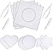 Canomo 10 Pieces (4 Shapes) Fuse Beads Pegboards Boards Clear Plastic Pegboards with 4 Pieces Tweezers for 5 mm Beads