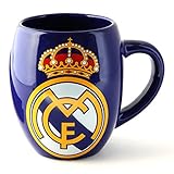 Real Madrid CF Official Ceramic Football/Soccer Crest Tea Mug (One Size) (Blue)