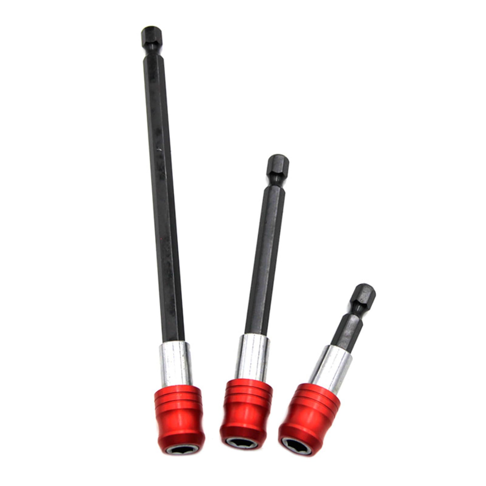 3 x Bit Extension, Bit Holder 1/4, Bit Holder Long, Quick Release for Bit Holder Extension for Cordless Screwdriver, Bit Extension, 1/4 Extension for Screwdriver Set 60/100/150 mm (3)