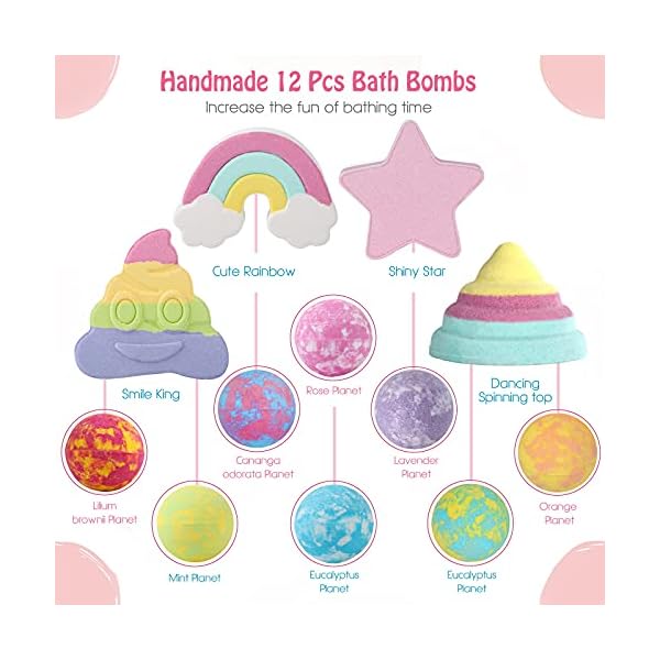 Aerb-Bath-Bombs12-Packs-Bath-Bomb-Gift-Set-Fizzies-Body-Moisturize-Perfect-for-Bubble-Spa-Bath-Pure-Natural-Scents-Handmade-Day-Gift-for-Kids-Mom-Girlfriend-Friends-Family-Members Aerb Bath Bombs,12 Packs Bath Bomb Gift Set, Fizzies Body Moisturize, Perfect for Bubble & Spa Bath, Pure Natural Scents…