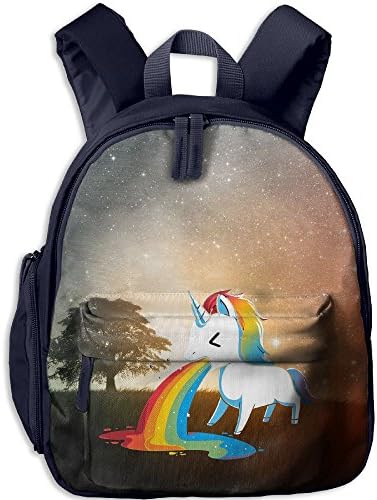 Unicorn Shit Coustom Students Schoolbags Portable Bookbags School Bags Backpack For Youth Girl Boys Navy
