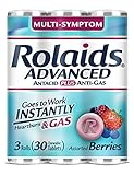 Rolaids Advanced Strength Antacide Plus Anti Gas Tablets Rolls, 3 Rolls