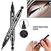 ZJchao Double-Ended Eyeliner Heart/Flower/Moon/Satr Shape Stamp Pen, 4 Styles/Set Waterproof Long Lasting Eye Decoration Cosmetic Black Eyeliner Pencil