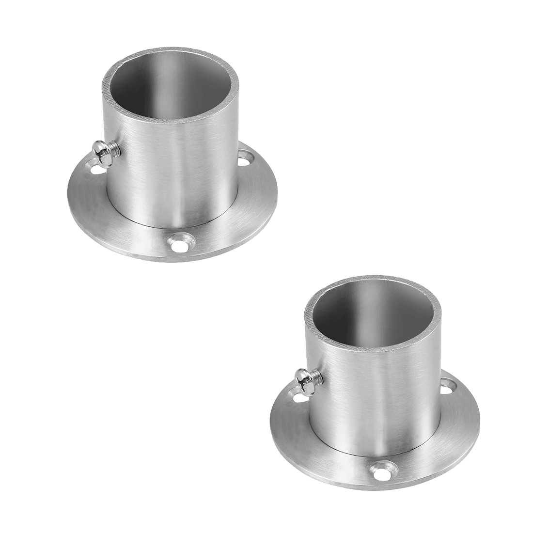 Sourcingmap Wardrobe Pipe Bracket, 32mm Dia, Wall Mount Hanging Rail Rod Support Socket 2pcs