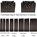 S-noilite 8PCS/SET Full Head Clip in Hair Extensions 140Grams Thick Real Natural Synthetic Hairpiece(26inches-straight, Dark Brown)