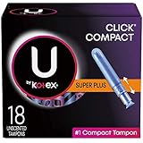 U by Kotex Click* Super Plus Tampons, 18 Count (Pack of 4)