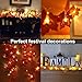 6 Pack Fall Garland with Lights Thanksgiving Decor Total 60FT & 120 Lights Maple Leaves String Lights Thanksgiving Halloween Garland Waterproof 3AA Battery Powered for Thanksgiving Fireplace Outdoor D