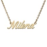 Milena Name Tag Necklaces for Her His Friends