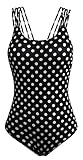 Chuanqi Women's Sexy Polka Dots Print Bandage Swimsuit One Piece Bikini