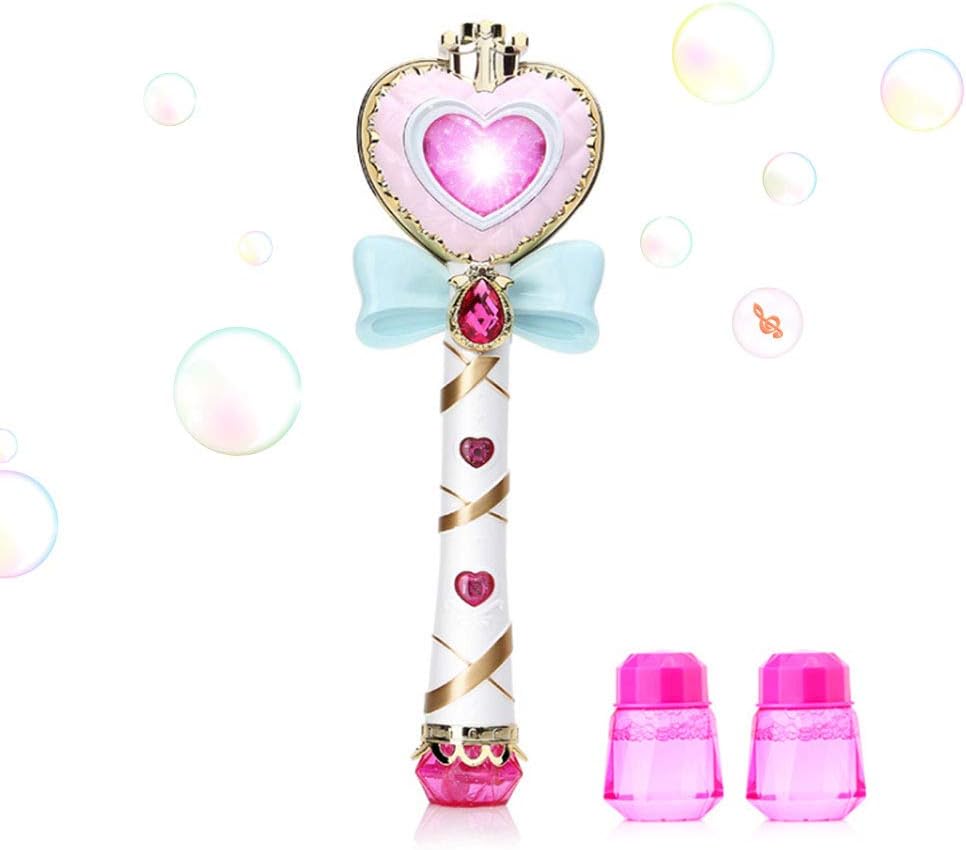 Amazon シャボン玉 電動 魔法の杖 バブルマシーン シャボン玉製造機 音楽シャボン玉 自動シャボン玉 子供 おもちゃ アウトドア 外遊び キャンプ プール シャボン玉セット おもちゃ