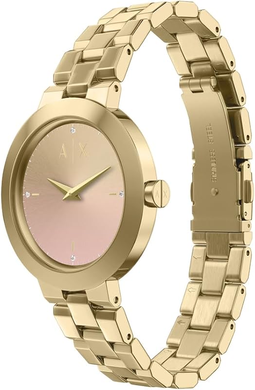 Reloj para Mujer, Movimiento de Cuarzo de Dos Agujas y Caja de 36 mm con Correa de Acero Inoxidable o Cuero