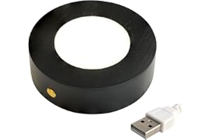 FuoiCorn LED Light Stand for Glass Art - Dual Power Crystal Display Stand with Touch Dimmer, 4.7" Wood Base for 3D Acrylic/Crystal Decor & Collectibles