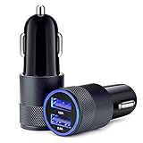 Car Charger,Sicodo 2-Pack 3.4A Dual USB Port Rapid Car Charger Adapter Compatible with iPhoneX,8,8 Plus,7 Plus,7S,6 Plus,6S,iPad,Tablet,Samsung Galaxy S9 S8,S7 Edge,HTC,Sony and Other USB Device 