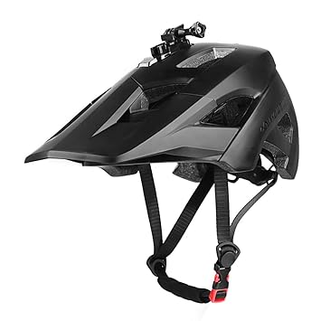 Mokfire Mountain Bike Helmet Detachable Super Long Sun Visor With Usb Safety Light Camera Mount For Mtb Adult Cycling Bicycle Helmet For Women And