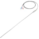 uxcell K Type Thermocouple Temperature Sensor Probe 4x300mm (0 to 800C) 5ft Temperature Controller