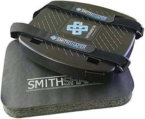 Ab &amp; Squat Roller Exerciser AND Exercise Pad Bundle by SMITHSHAPER - 25 BODY SHAPING &amp; CARDIO EXERCISES! Tone, Sculpt, Strengthen Abs, Butt, Core, Legs, Thighs, Chest, Arms | Exercise Equipment