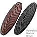 Reversible Coasters 4 inches Set of 6 Black or Brown Drink Coaster in Gift Box Holder Absorbs Moisture Protects Furniture from Water Marks