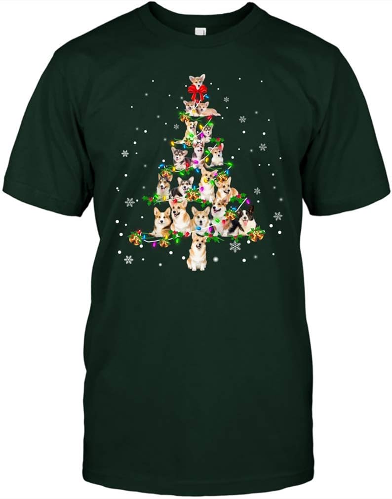 corgi christmas tree shirt