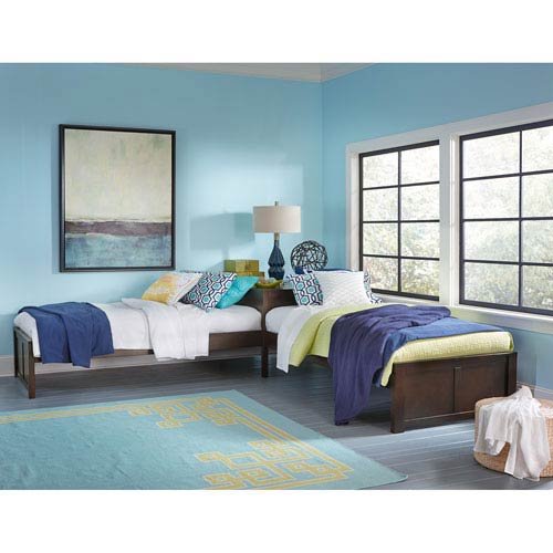 platform l shaped twin beds