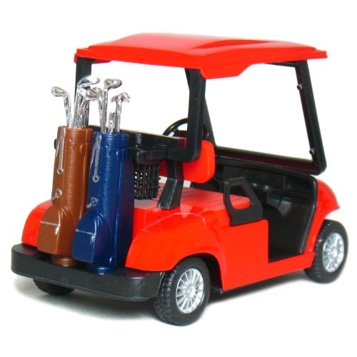 4" Die-cast Metal Golf Cart Model (Red)