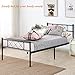 VECELO Metal Platform Bed Frame Mattress Foundation with Headboard & Footboard/Firm Support & Easy Set up Structure, Twin, Black