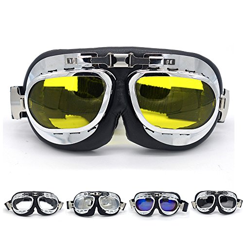 Evomosa Vintage Off-Road ATV Bike Motocross Motorcycle Aviator Pilot Goggle Eyewear Glasses Snowboard Ski Bikes Helmet Goggles Sunglasses Sports Cruiser Scooter