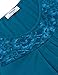 Youtalia Swing Tunics for Women, Ladies Long Sleeve Round Neck Lace Trim Top Soft Elastic Knit Loose Fit Flared Tunic Shirts Leggings Tops,Dark Cyan Medium