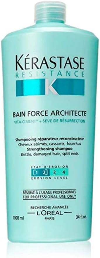 Kérastase Resistance, Daily Strengthening Shampoo, for Brittle Damaged Hair & Split Ends, With Vita-Ciment Complex - Image 4