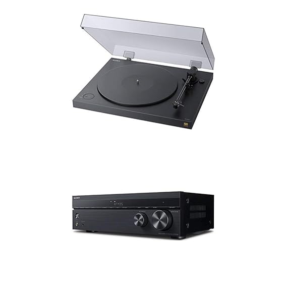 Sony PS-HX500 Plattenspieler (High-Resolution-Audio-Ripping-Funktion, Aufnahme Double-DSD Format) Schwarz + AV Receiver (7.2-