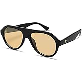 VANLINKER Retro Aviator Polarized Sunglasses for Men Women Trendy 70s Vintage Plastic Frame Sun Glasses VL9750