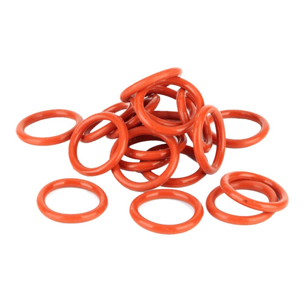 Suuonee Tube Damper, 20pcs Tube Damper Silicone Rings Fit for 12AX7 12AU7 12AT7 12BH7 EL84 (Orange)