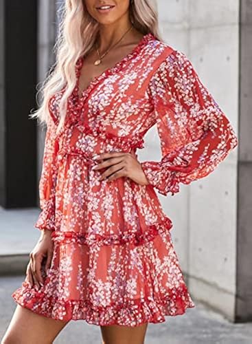 Dokotoo Womens Cute Fall Fall Casual Sexy Deep V Neck Ruffle Chiffon Lantern Long Sleeve Elegant Floral Printed Boho Hawaiian Flowy Mini Short Skirt Dresses for Women Party 2022 Medium in Kenya | Dokotoo Womens Cute Fall Fall Casual Sexy Deep V Neck Ruffle Chiffon Lantern Long Sleeve Elegant Floral Printed Boho Hawaiian Flowy Mini Short Skirt Dresses for Women Party 2022 Medium in Kenya |