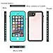 EFFUN iPhone 8/iPhone 7 Waterproof Case, Dottie Style IP68 Certified Underwater Cover Waterproof Shockproof Dustproof Dirtproof Snowproof Full Sealed iPhone Case (4.7 inch) Aqua Blue