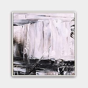 Framed Canvas Wall Art Abstract Color Painting Canvas Prints Home Artwork Decoration for Living Room,Bedroom - 16x16 inches